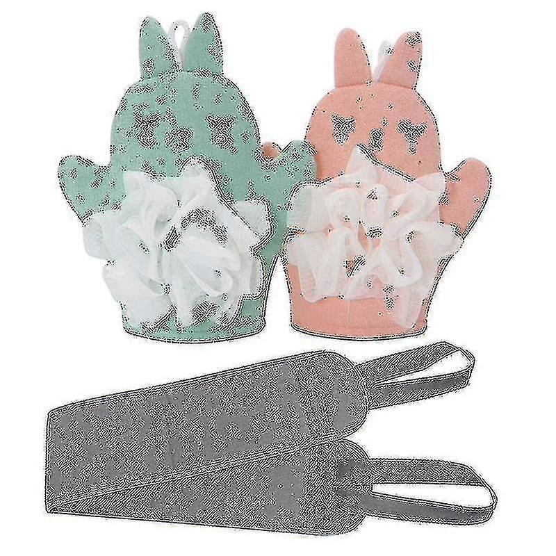 Cleaning Washcloth Set Exfoliating Back Scrubber Reusable Bath Gl