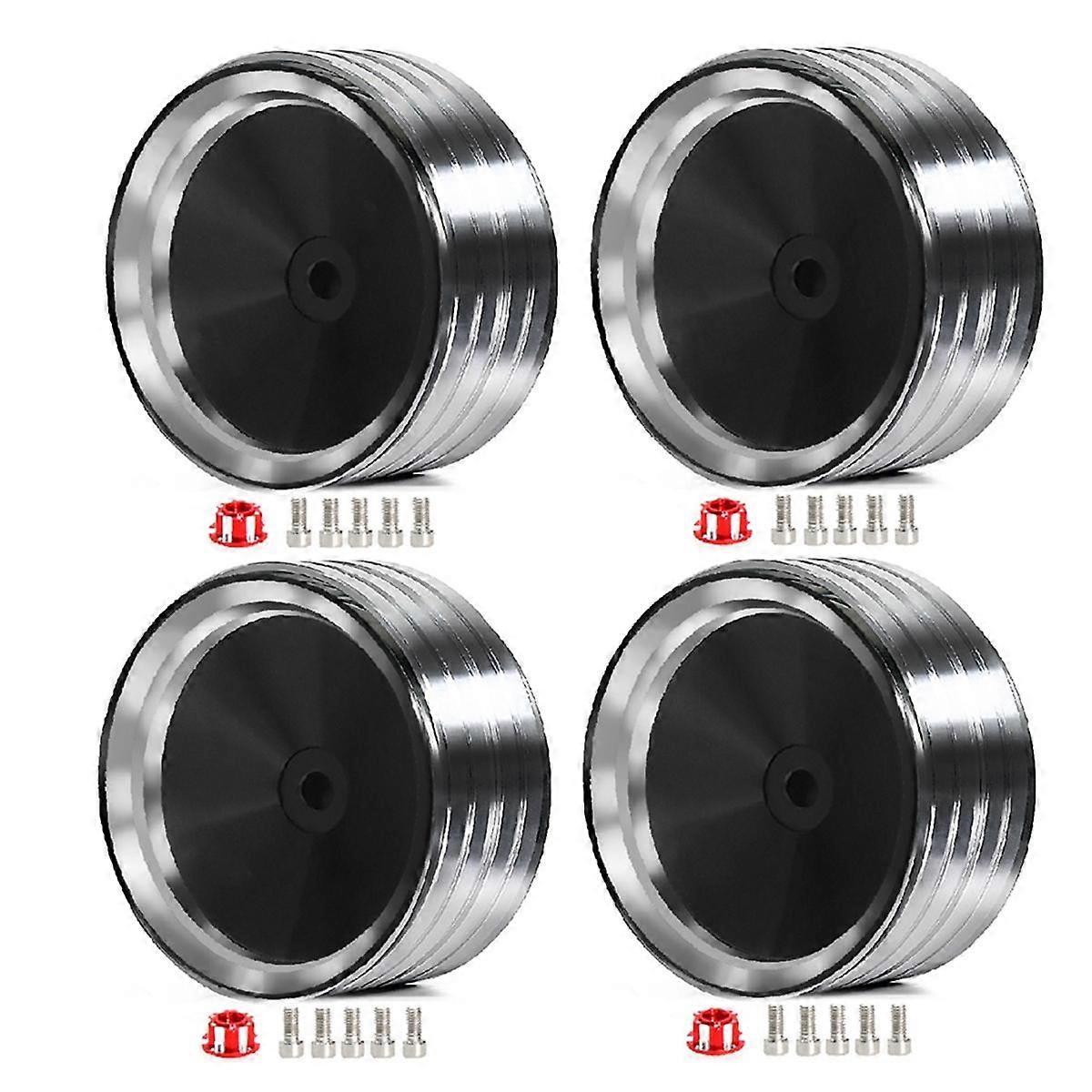 4Pcs/Set 1.9 Inch Metal Retro Mirror Wheel Hub for SCX10 -4 RC Car Modification Accessories Univers