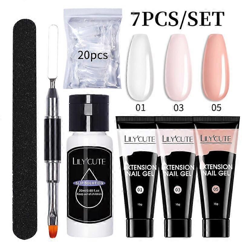 クイックエクステンションマニキュアセット指エクステンションネイルブラシネイルツールKit7-5のためのエクステンションジェルネイルセットすべて