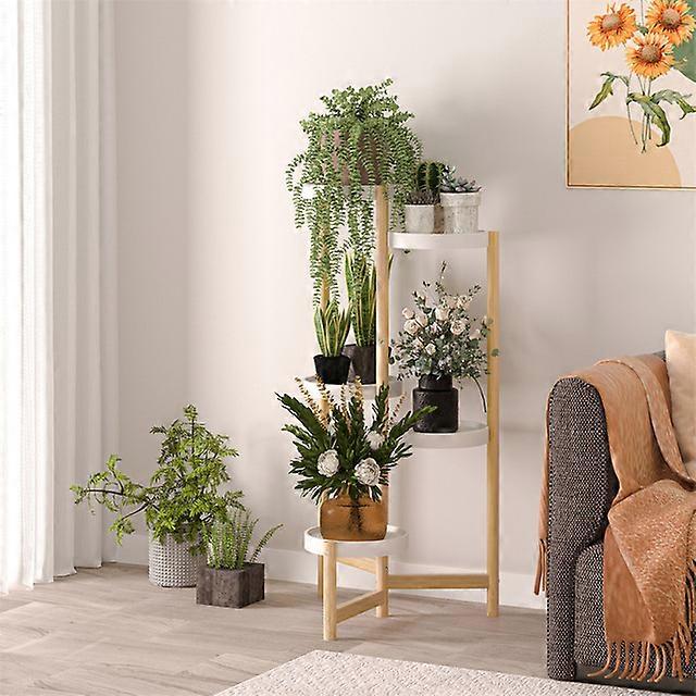 Canto interior bambu planta stand flor suculentas prateleira rack vaso