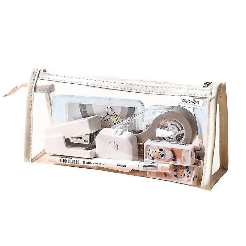 Pencil Fashion Simple Three-dimensional Triangle Transparent Pvc Pen Bag