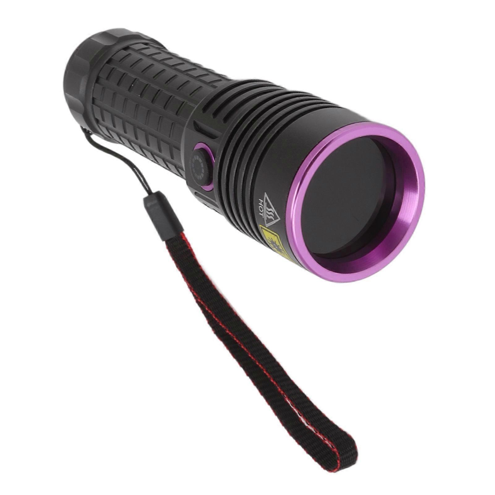 Y48 365nm Ultraviolet Flashlight Rechargeable Black Light Flashlight for Resin Curing Currency Verification Scorpion Pet Urine Search 