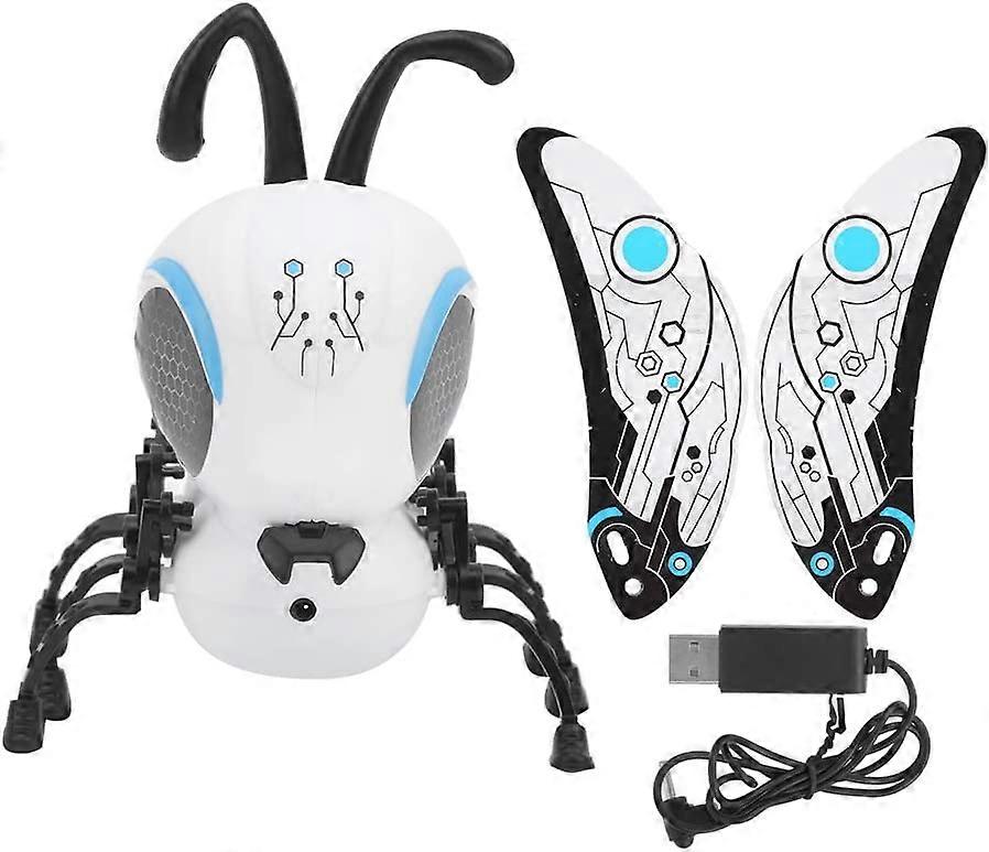 Assembly Electronic Toy, Multifunctional Intelligent Electronic Pet Toy Sensing Keys Musical Robot Rechargeable Interactive Toy For Children(White)