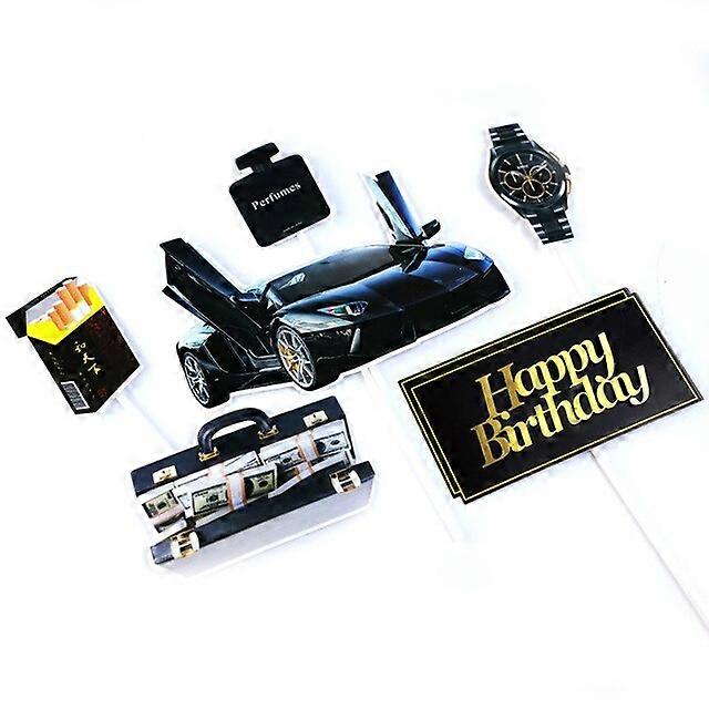 Décoration De Gâteau Et Cupcakes Spiderman - Topper Anniversaire Enfant - En Carton Multicolore