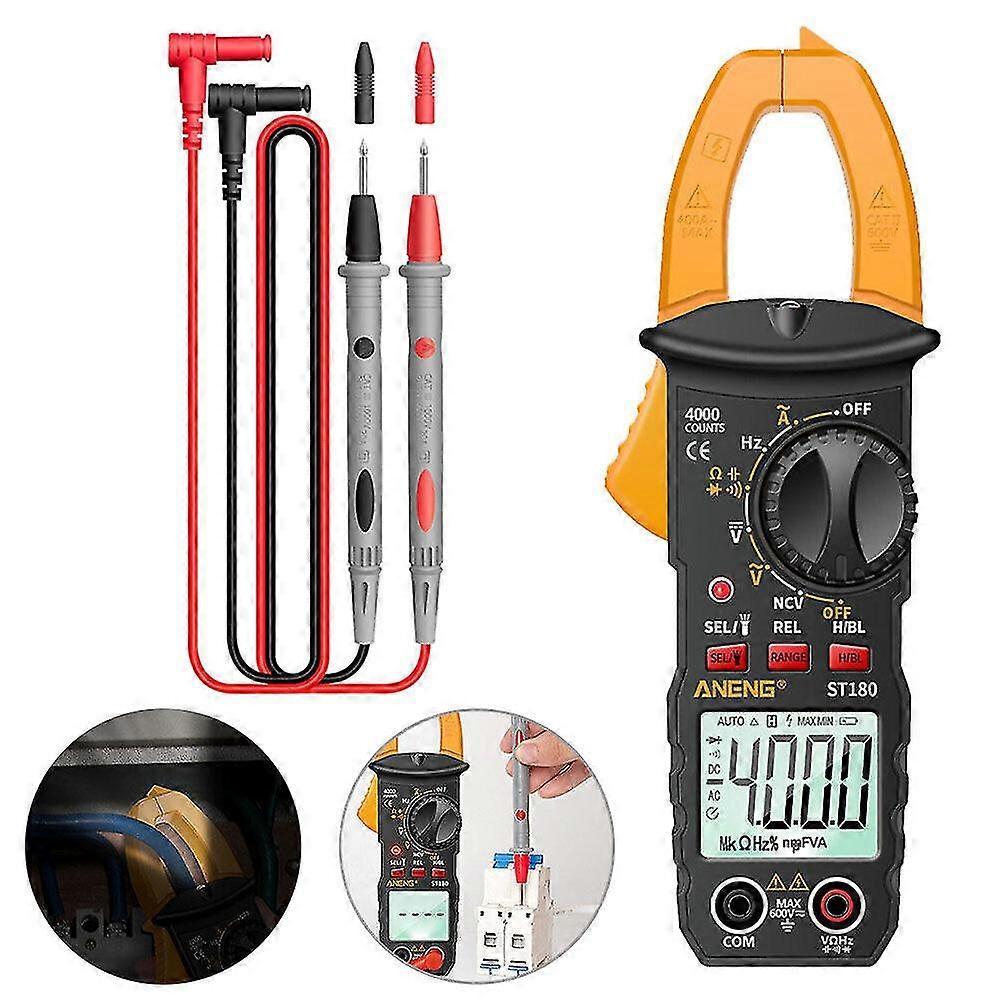 Digital 4000 Counts Clamp Meter Current Ac/dc Voltage Multimeter Volt Amp Tester