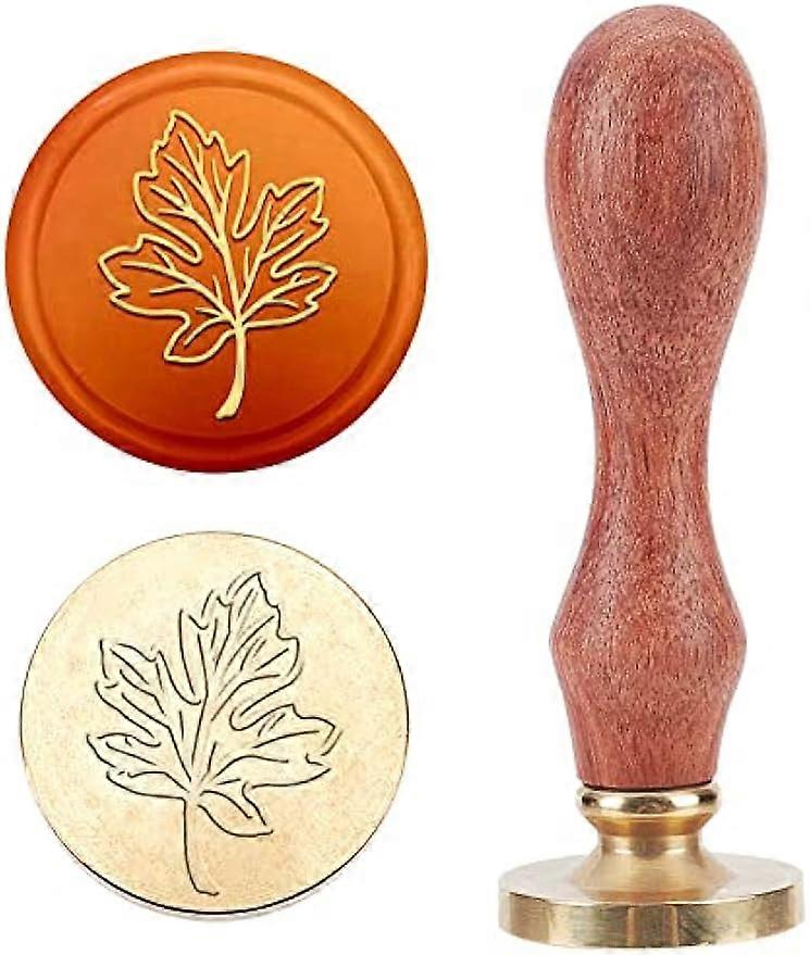 1pc Leaf Wax Seal Stamp Fallen Leaves Maple Leaves Sealing Wax Stamps 25mm Removable Brass Head Stamp Great