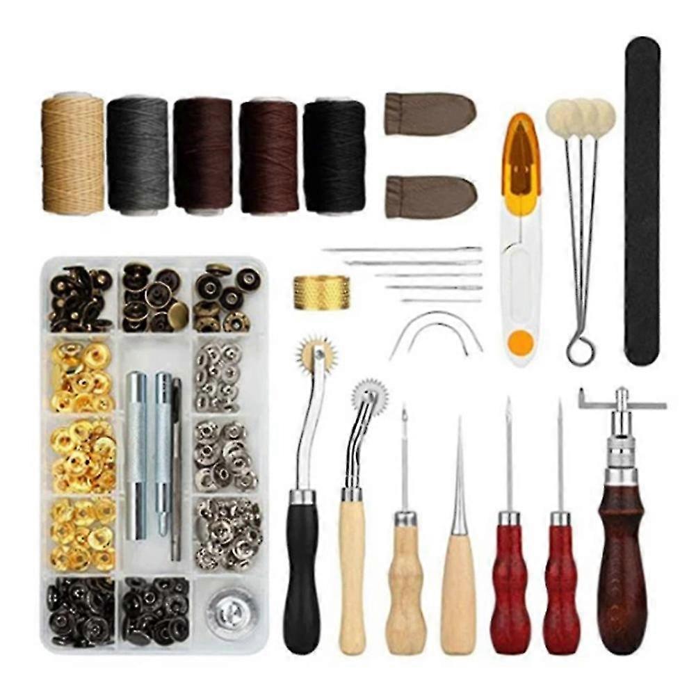 Professional Leather Tool Set 28 Pcs Tool Sewing Craft Diy Hand Stitching