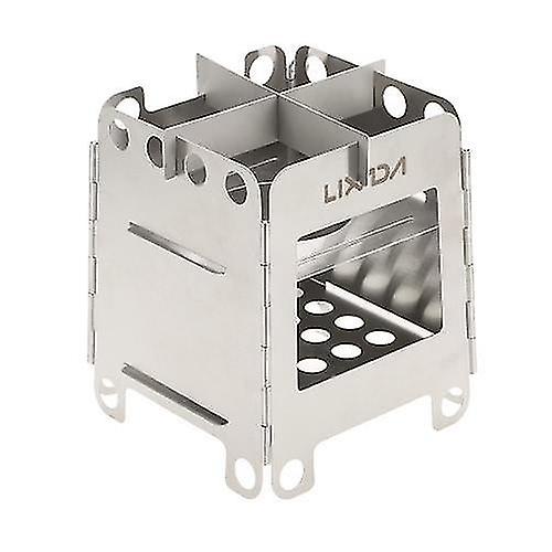 כלי בישול קמפינג כלי אוכל נייד נירוסטה קל משקל מתקפל עץ כיריים כיס כיריים תרמילאים בישול פיקניק בחוץ