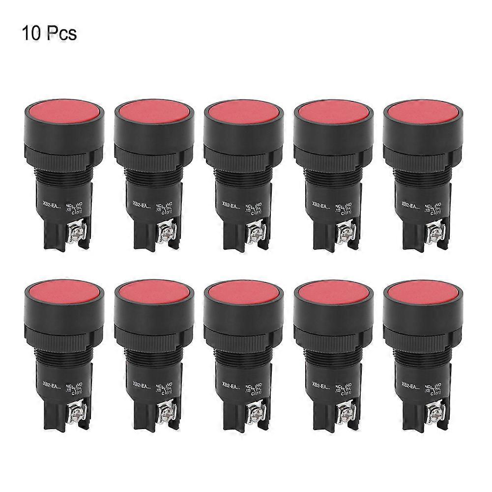 10 Pcs Push Button XB2-EA Serial Control Switch 660V 10A Reset ButtonRed XB2-EA145