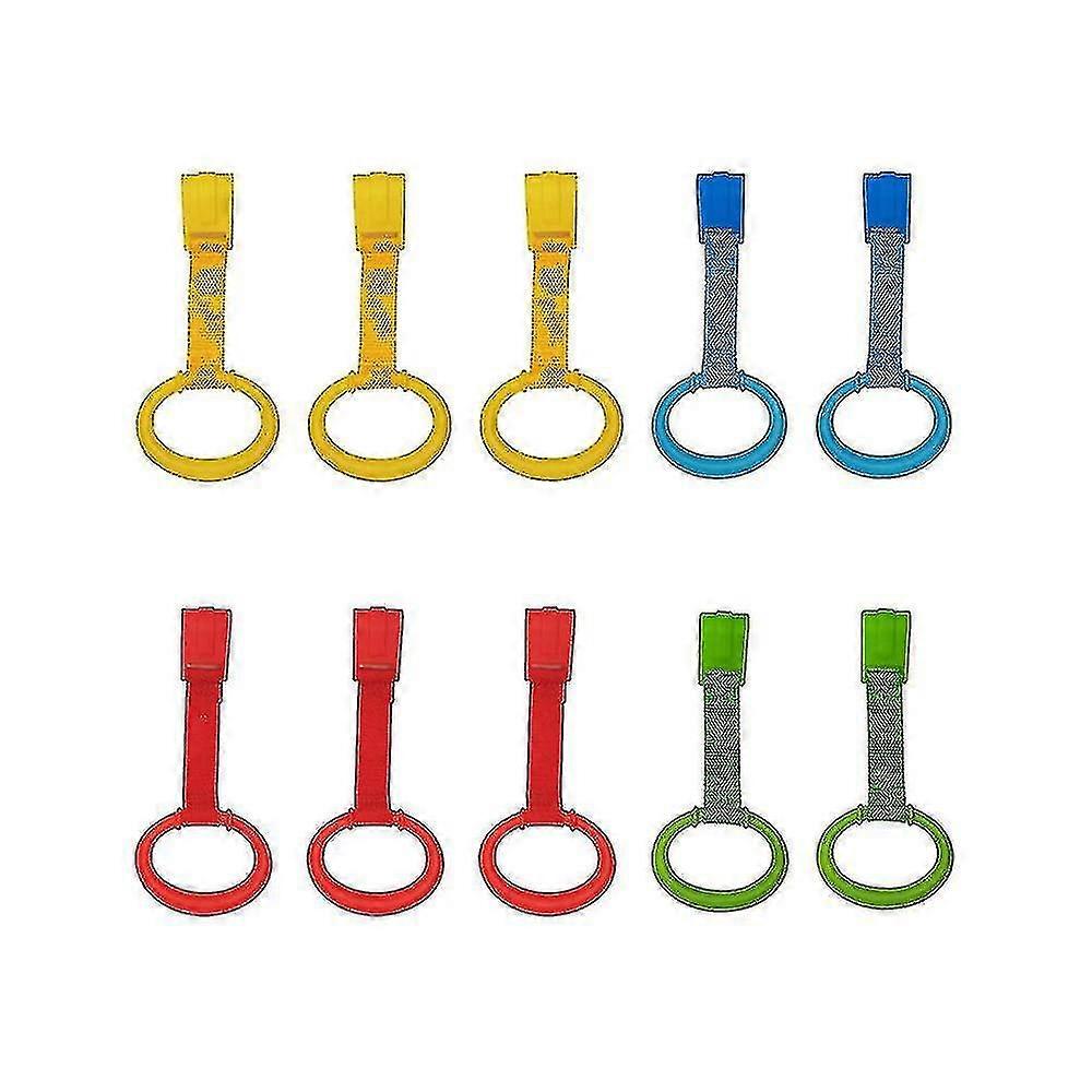 10pcs Cribs Playpens Plastic Pull Rings Stand-up Learning Assist Rings For Baby