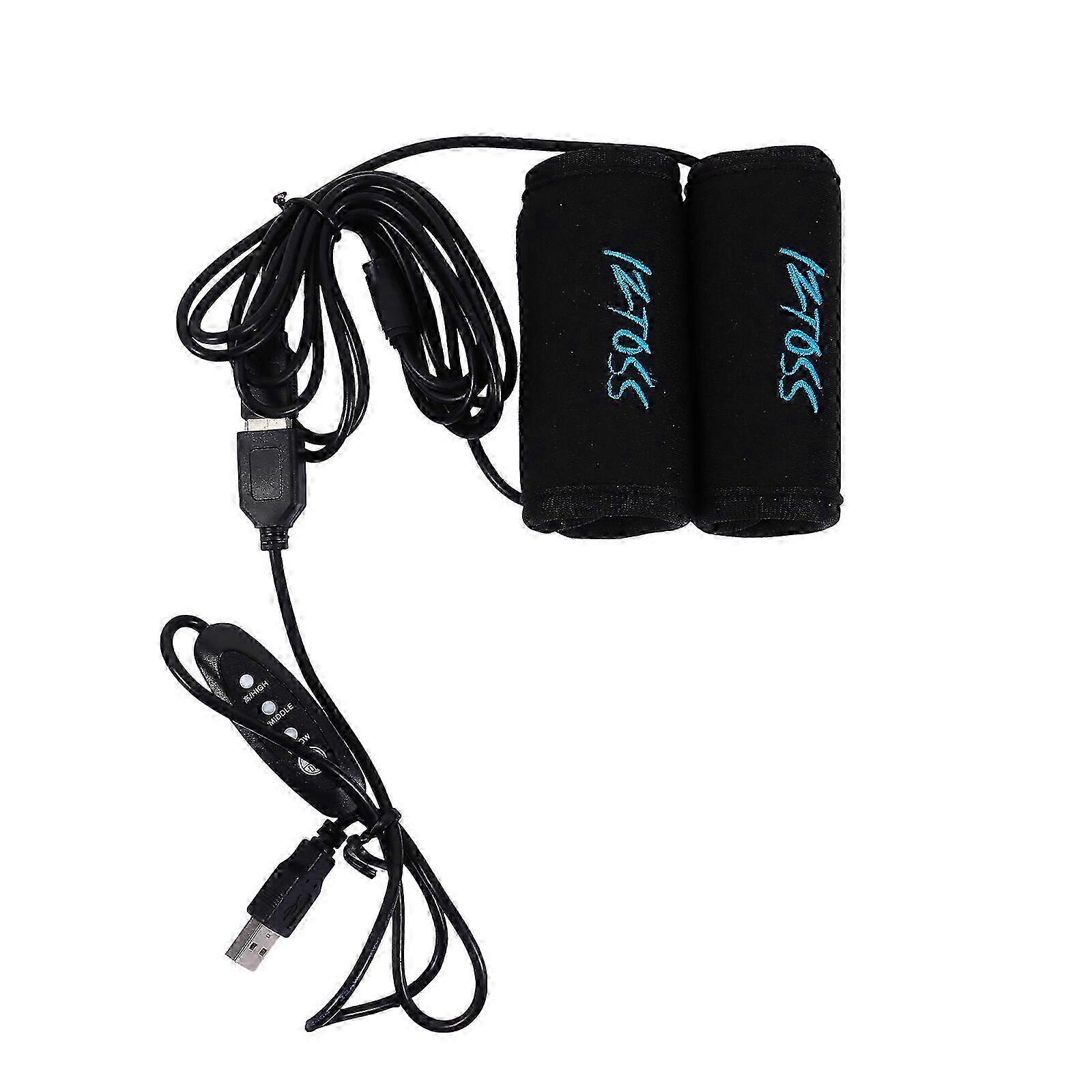 Motorcycle Heated Grip USB Wired Temp Control Handlebar Hand Warmer Pad