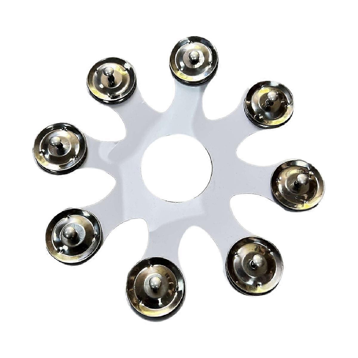 Drum Cymbals Hi Hat Tambourine Drum Set Alloy Percussion Instrument Accessories White