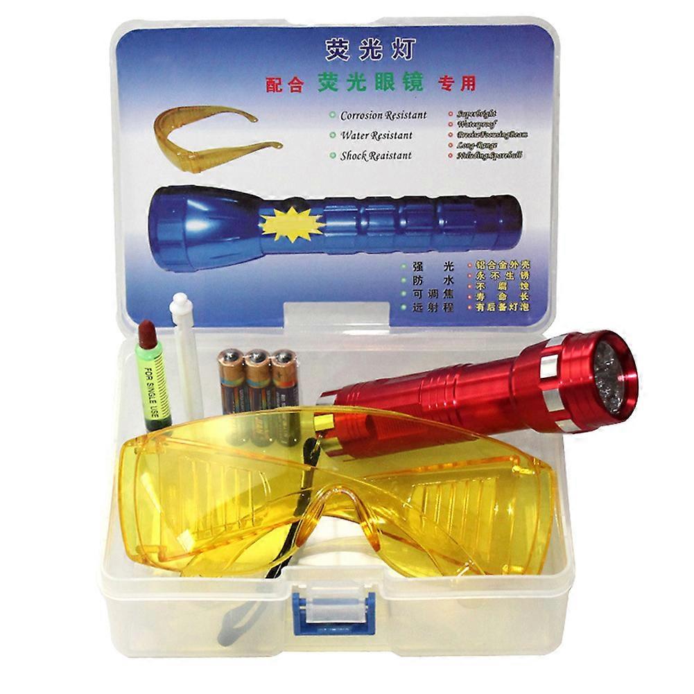 1 Set Car Leak Detector Air Conditioning A / C System Leak Test Kit LED Linterna