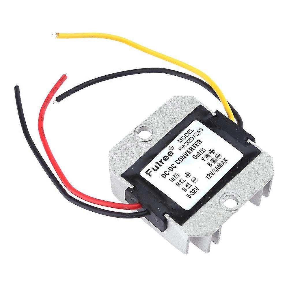 DC-DC 5-32V to 12V 3A Automatic Voltage Stabilizer Power Converter Regulator Intelligent Boost Depressurization Heat Dissipation