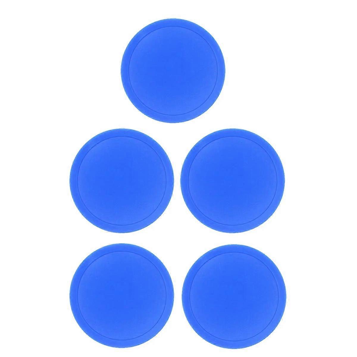 Air Hockey Puck Set for Air Hockey Table, Home Air Hockey Replacement Pucks Playset for Table Game Entertainment Blue