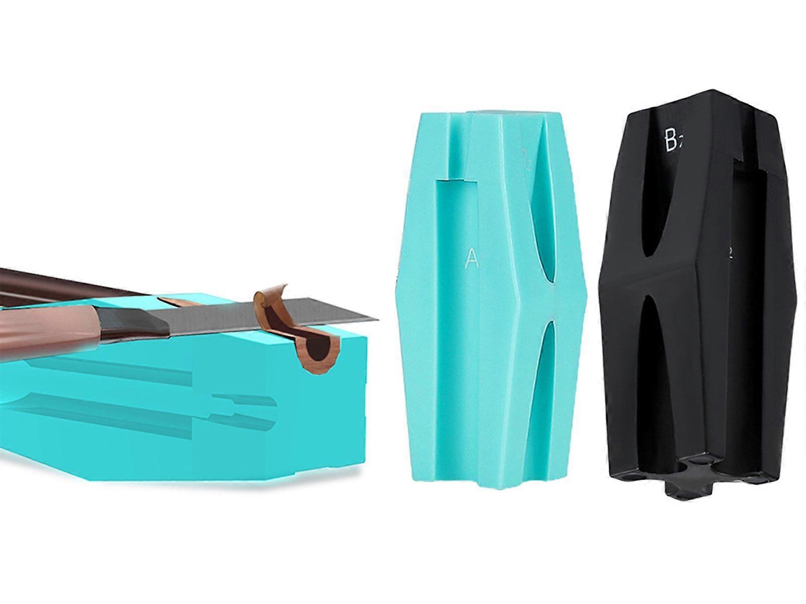 2PCS Eyebrow Pencil Sharpening Tool Makeup Pencil Sharpener Tool Black Blue