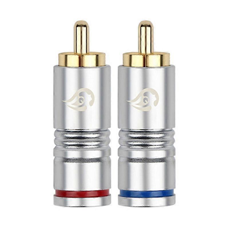 Speaker Terminal RCA Male Audio Jack Connector Carbon Fibre Copper Acoustics Terminals Gold Plated RCA Plug For Amplifier 6.5mm