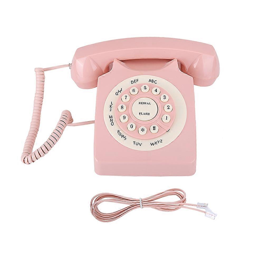 Retro Telefono Anni ' 80 Classico / Telefono Fisso / Casa / Hotel Telefono Con Filo Stile Europeo Telefono Rosa