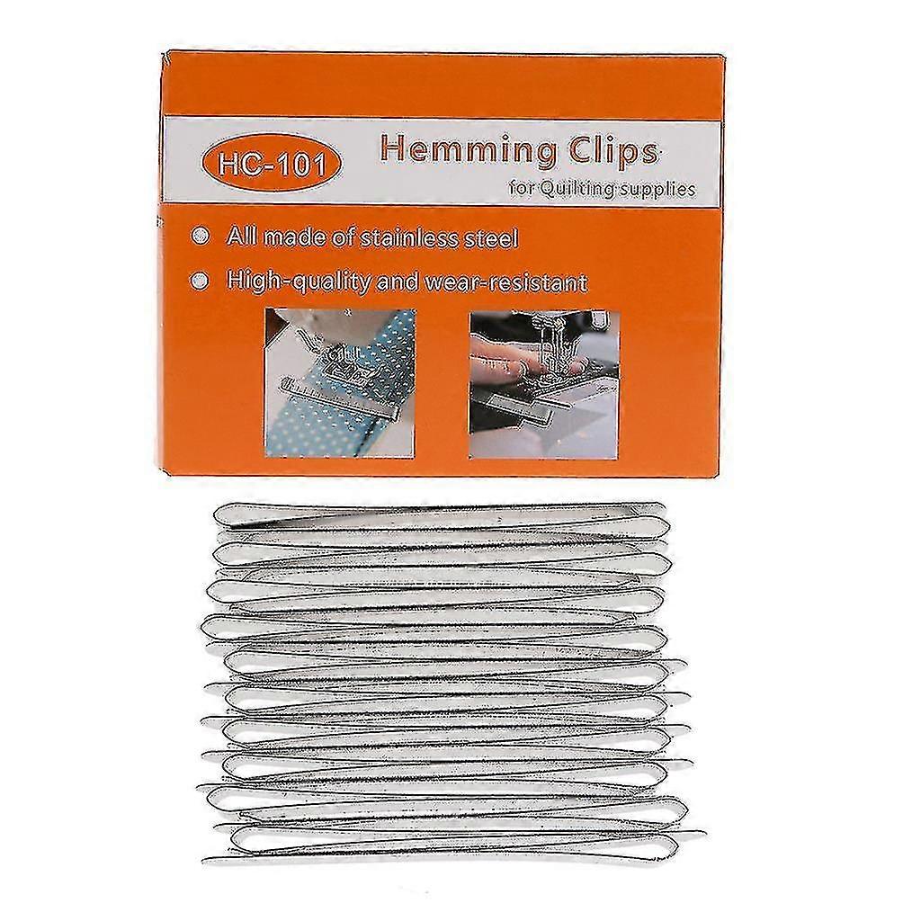 20pcs/set Stainless Steel Sewing Hemming Clips 3 Inches Measurement Ruler Guides