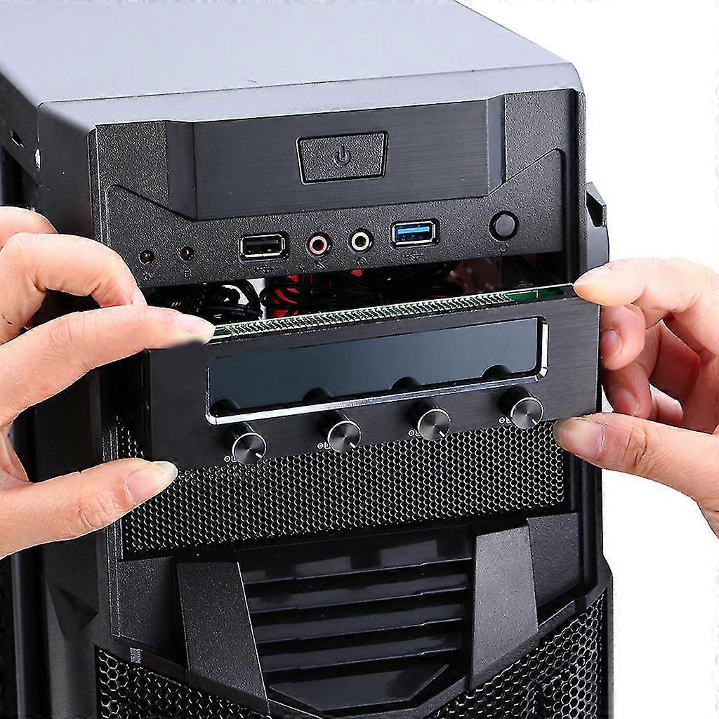 Powerful Pc Chassis 4 Fans Speed Controller Compatible For 5.25" Drive Bay Computer Case