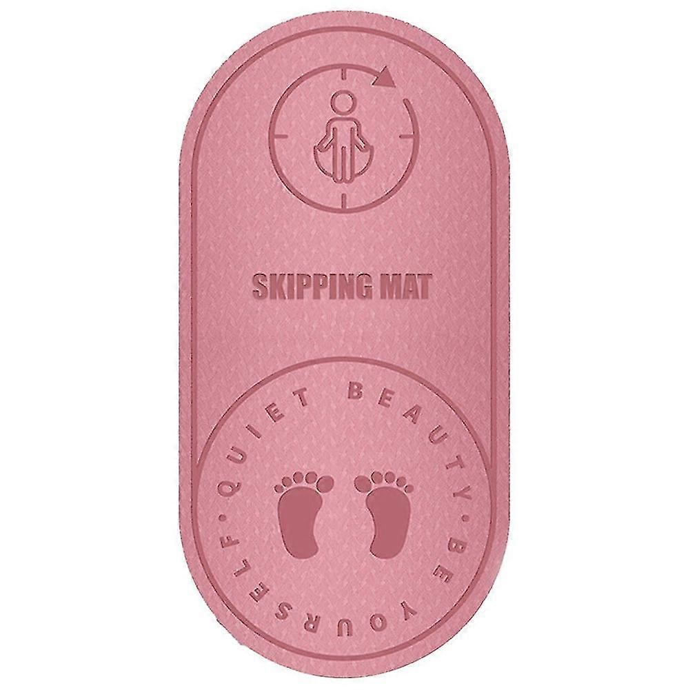 Skipping Mat-Household Silent Noise Floor Print Non Exercise & Fitness Mat for Types of Yoga,Pink