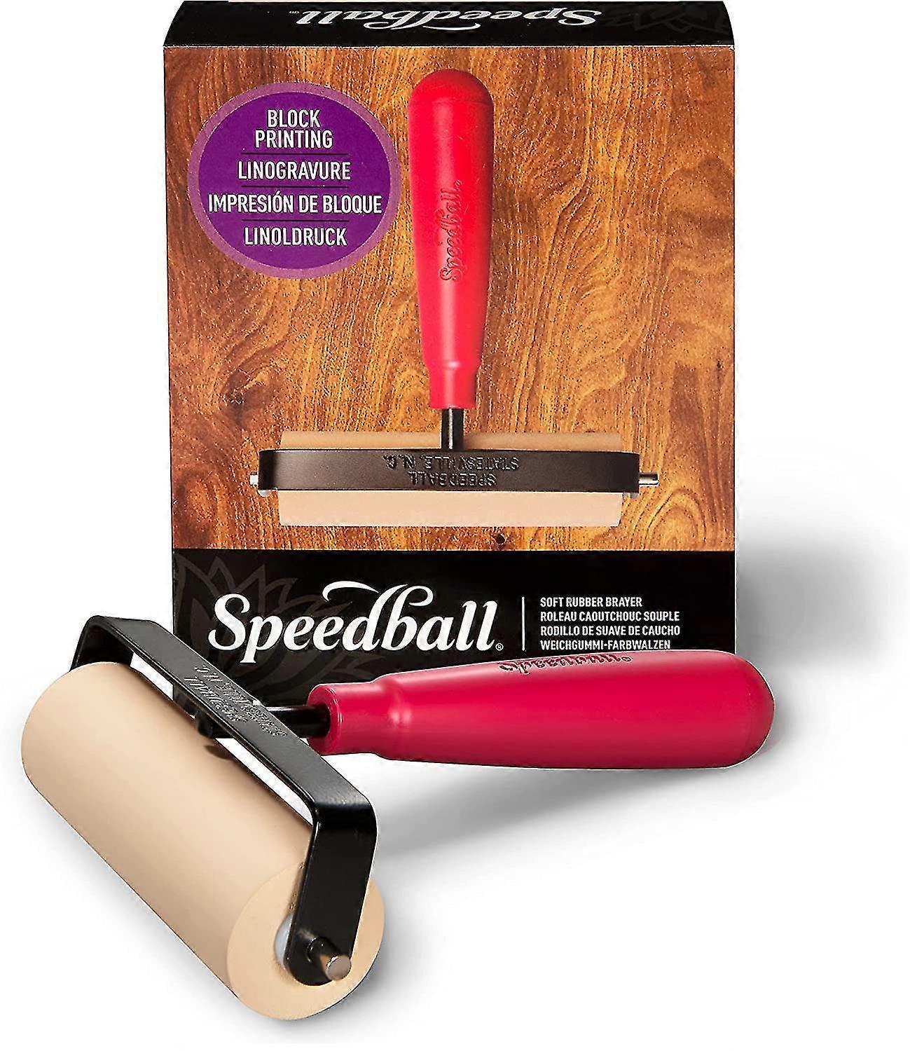 Deluxe Soft Rubber Brayer, 4-inch