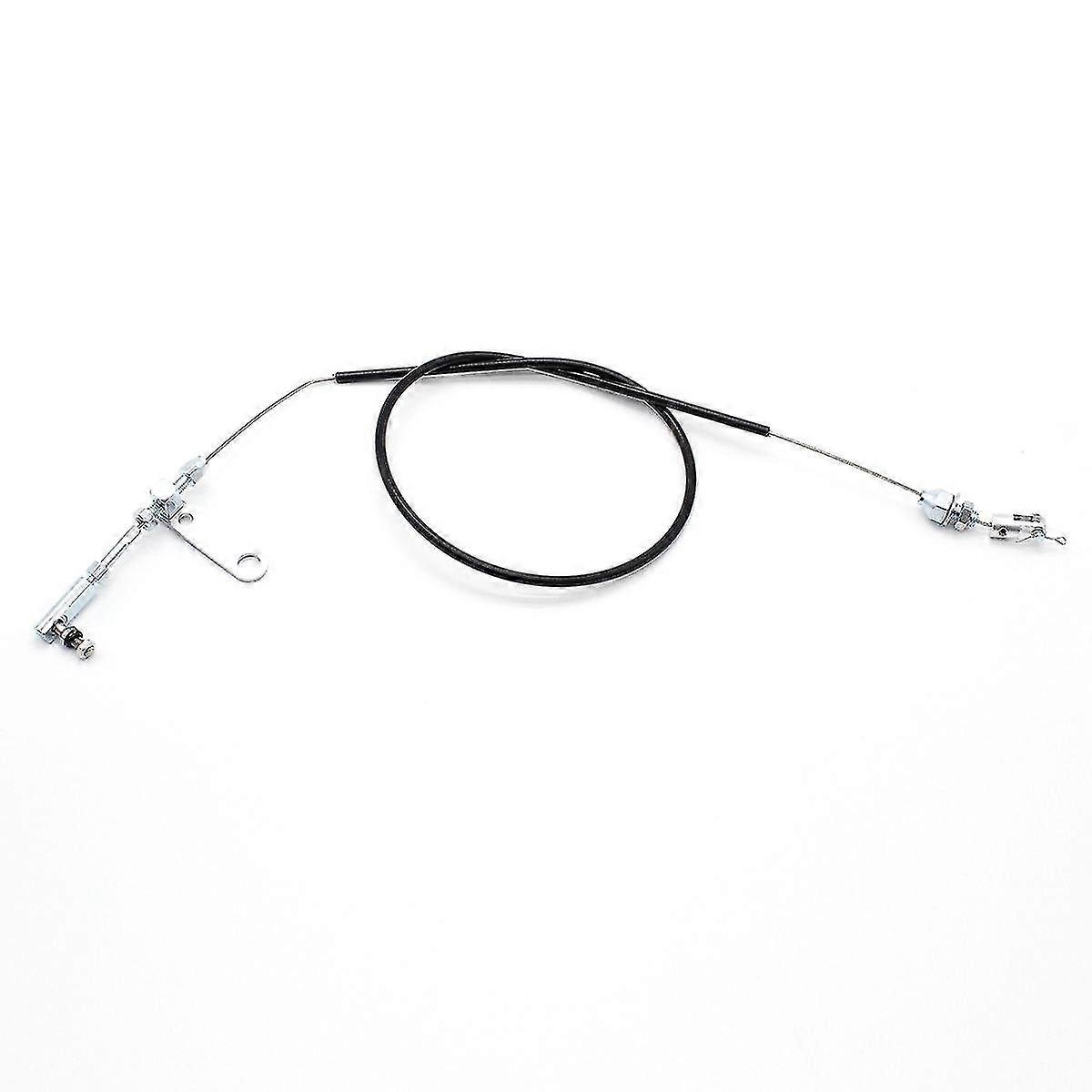 Chrome Spoon Gas Pedal With 24" Black Throttle Cable & Bracket - Hot Rod & Rat Rod Style