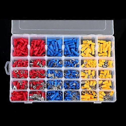 480 PCS Cold Press Electrical Insulated Terminals Crimp Connectors Assortment Kit