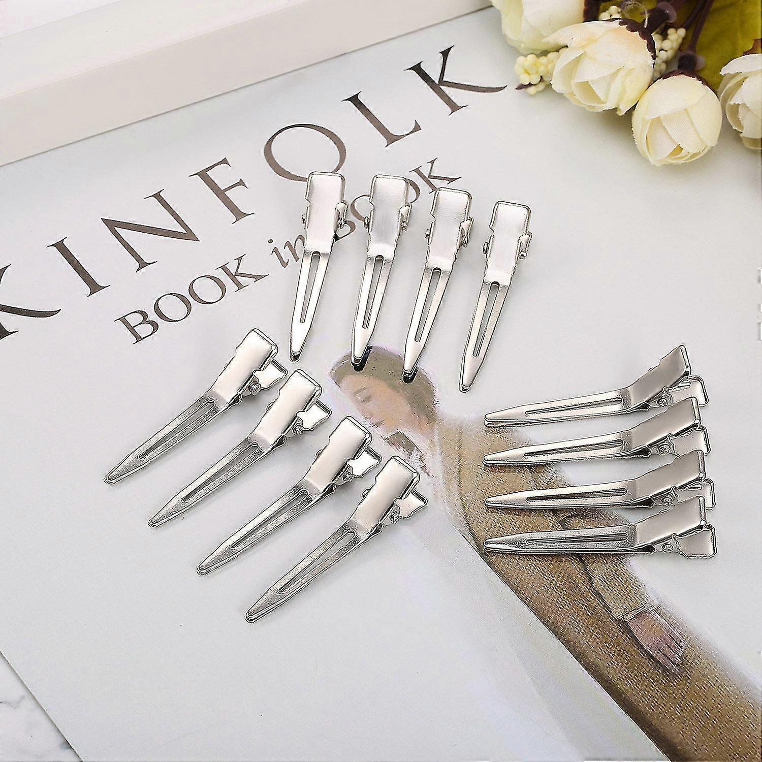 50 Pack Inches Single Prong Curl Metal Hair Clips For Dreads