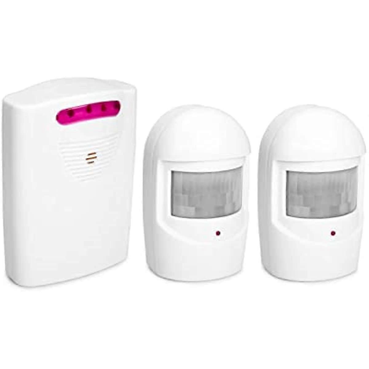 Multifunctional Wireless Driveway Alarm IR Motion Sensor Alarm Doorbell 1 Receiver 2 Transmitters for Home Outdoor Use