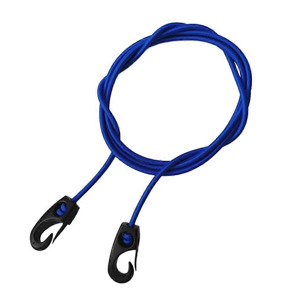 185mm Rubber Elastic Rope Shock Cord Attached with Hooks Fishing Kayak Canoe Dinghy Accessories - Choice of Color - Black