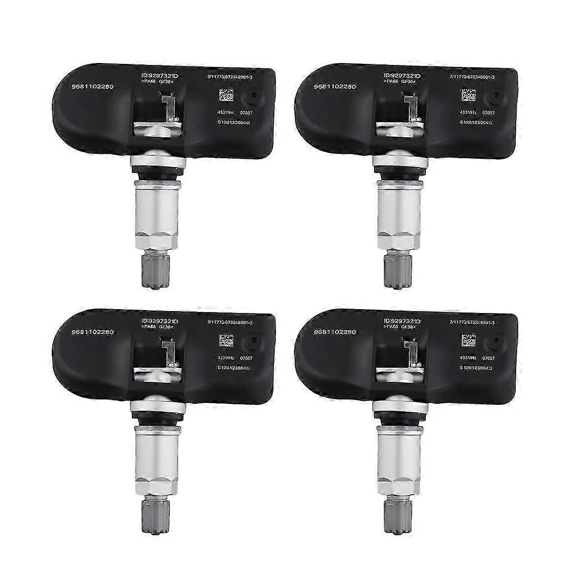 4st Bil TPMS Däcktryckssensor Däcktrycksdetektor 9681102280 för räckvidd