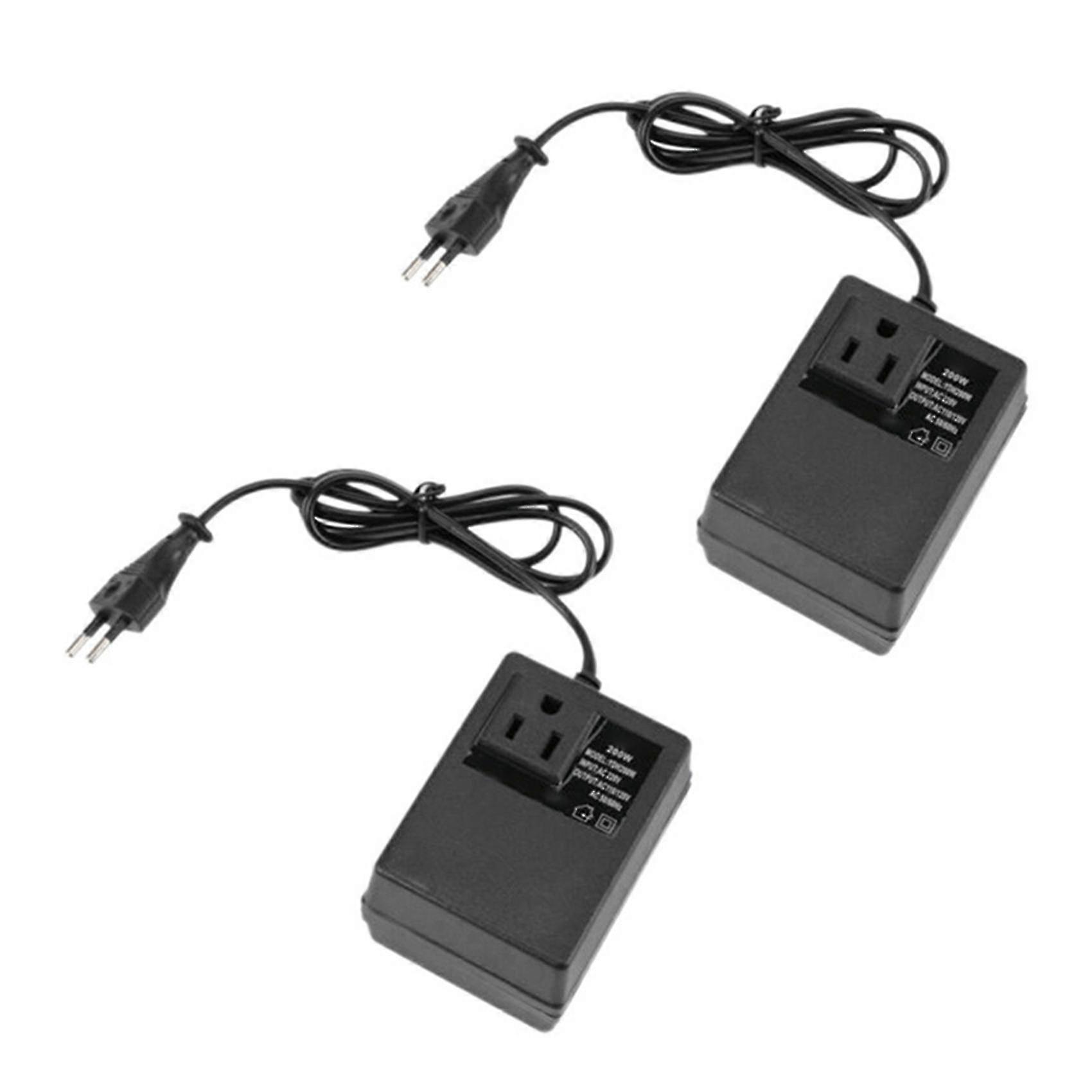 200w Voltage Converter Transcompatible Withmer 220v To 110v Eu Plug Adapter