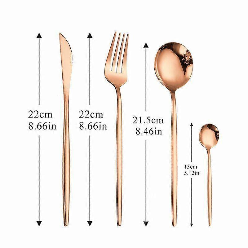 Rainbow Silverware Cutlery Set Stainless Steel Fork Spoon Knife Kitchen Dinner