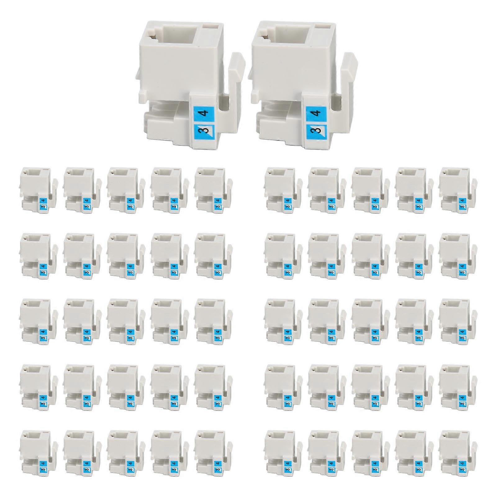 50pcs RJ11 Voice Module 90 Degrees Punch Down Stable Durable Corrosion Resistance Telephone Voice Module for Home