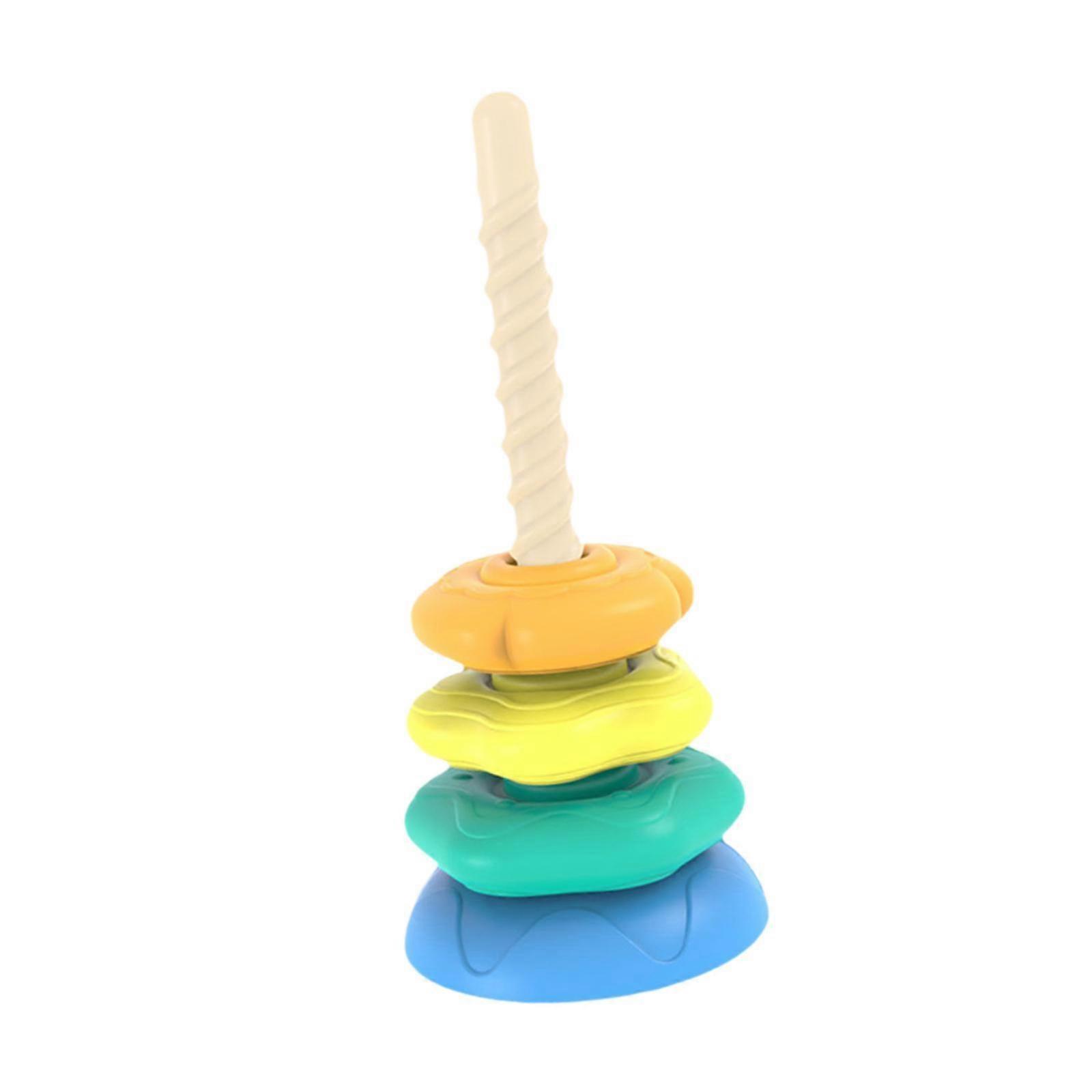 Stacking Toy Fun Rainbow Tower for Boys and Girls Baby 6-12 Months 4 layers
