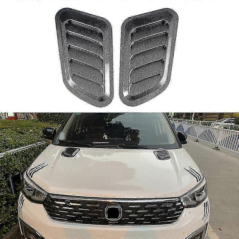 2022 العالمي من ألياف الكربون سيارة خلية زخرفية تدفق الهواء سحب هود سكوب غطاء تنفيس غطاء ملصقات الديكور التصميم