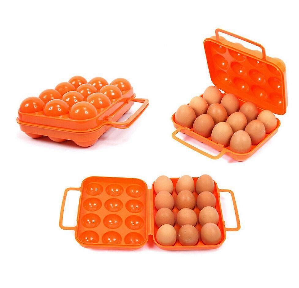 12グリッドポータブルピクニックキャンプバーベキュー供給プラスチックエッグボックスコンテナキャリア