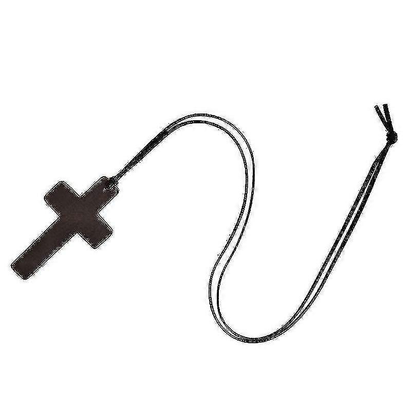 Φυσικό ξύλινο σταυρό κρεμαστό κολιέ για άνδρες γυναίκες παιδιά αγόρι αγόρι δώρο