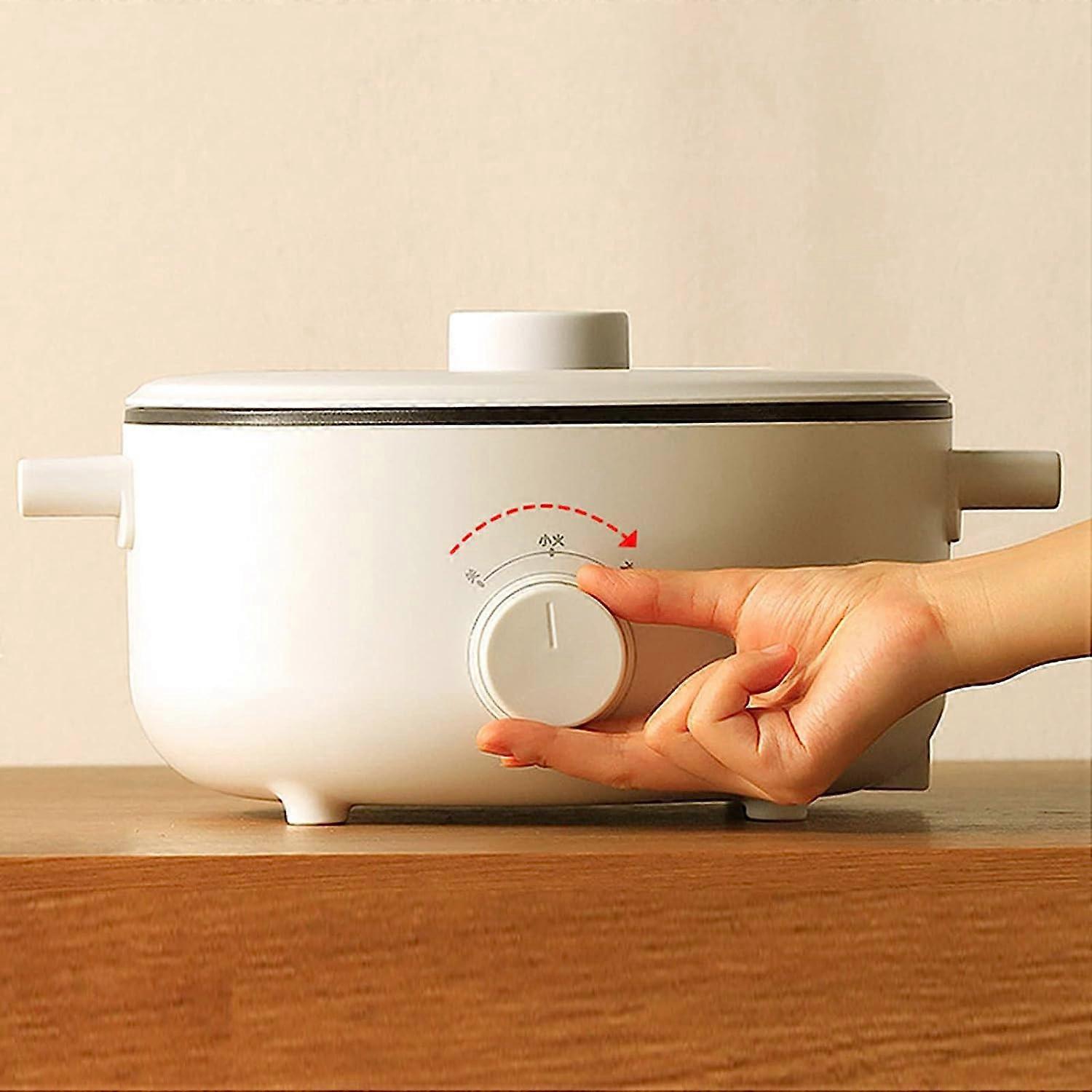 3L Pentola Elettrica Cuociriso Fornello Tagliatelle Rapide Mini Fornello Elettrico Multifunzionale 3 Ingranaggi Cambio Potenza di Fuoco Anti-Bastone Frittura Elettrica 