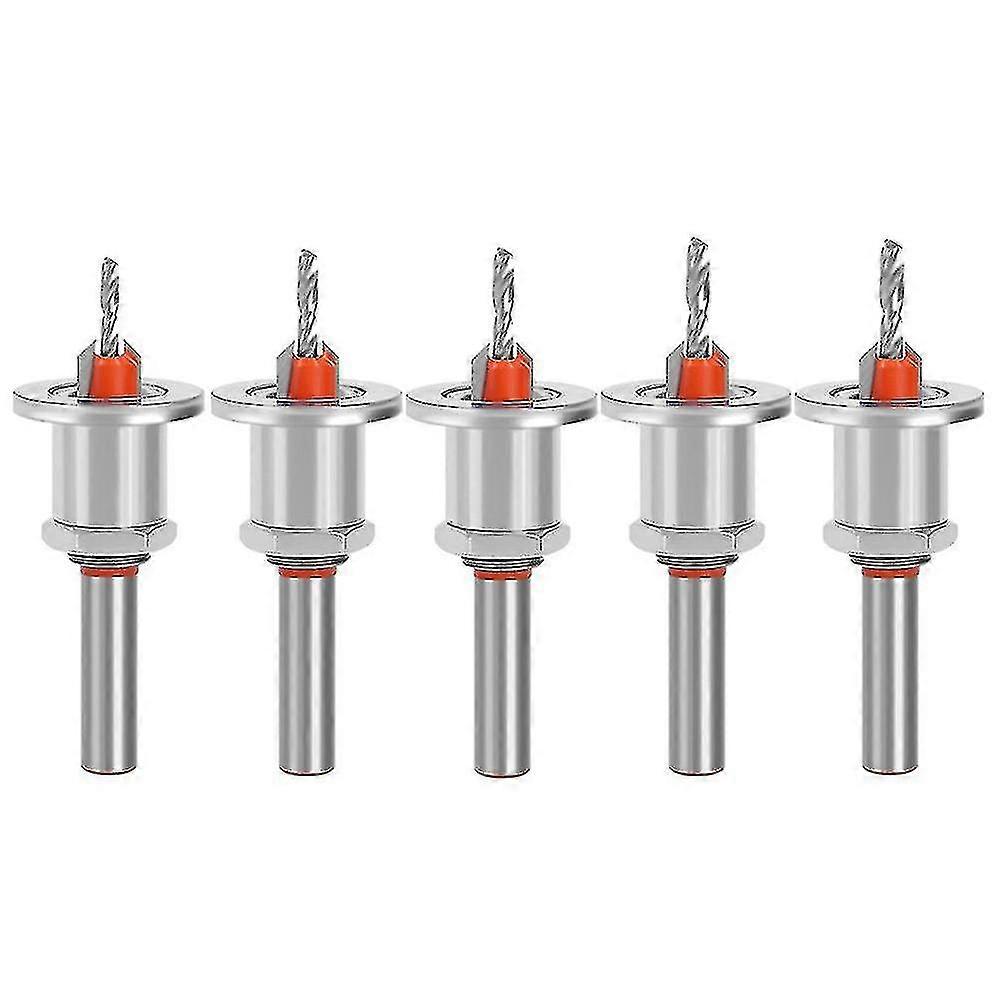 5pc 8mm Hss- Countersink Woodworking Router Bit Set Milling Cutter Screw Extractor Demolition