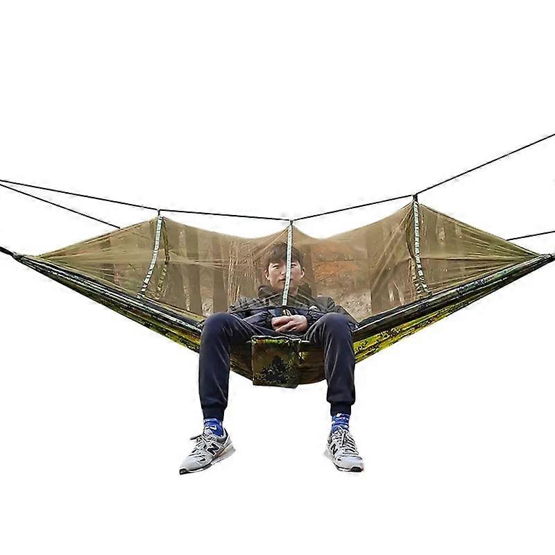 Lightweight Double Person Mosquito Net Hammock Easy Set Up 260*140cm With 1 Tree Straps Portable Hammock For Camping Travel Yard