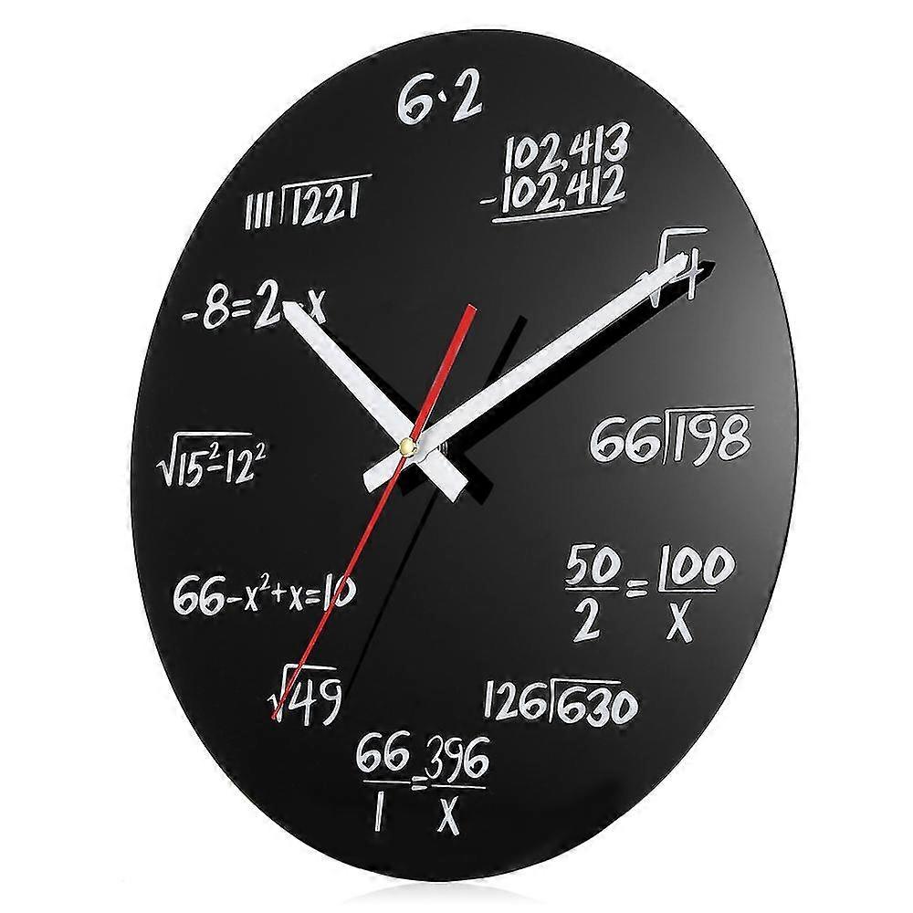 acrylic silent wall clock mathematical formula, classroom home office