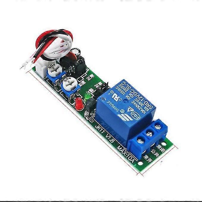 DC 12V Relay Timer Switch Module (0-60 Minutes) - Adjustable On/Off Timer - 1 Pack