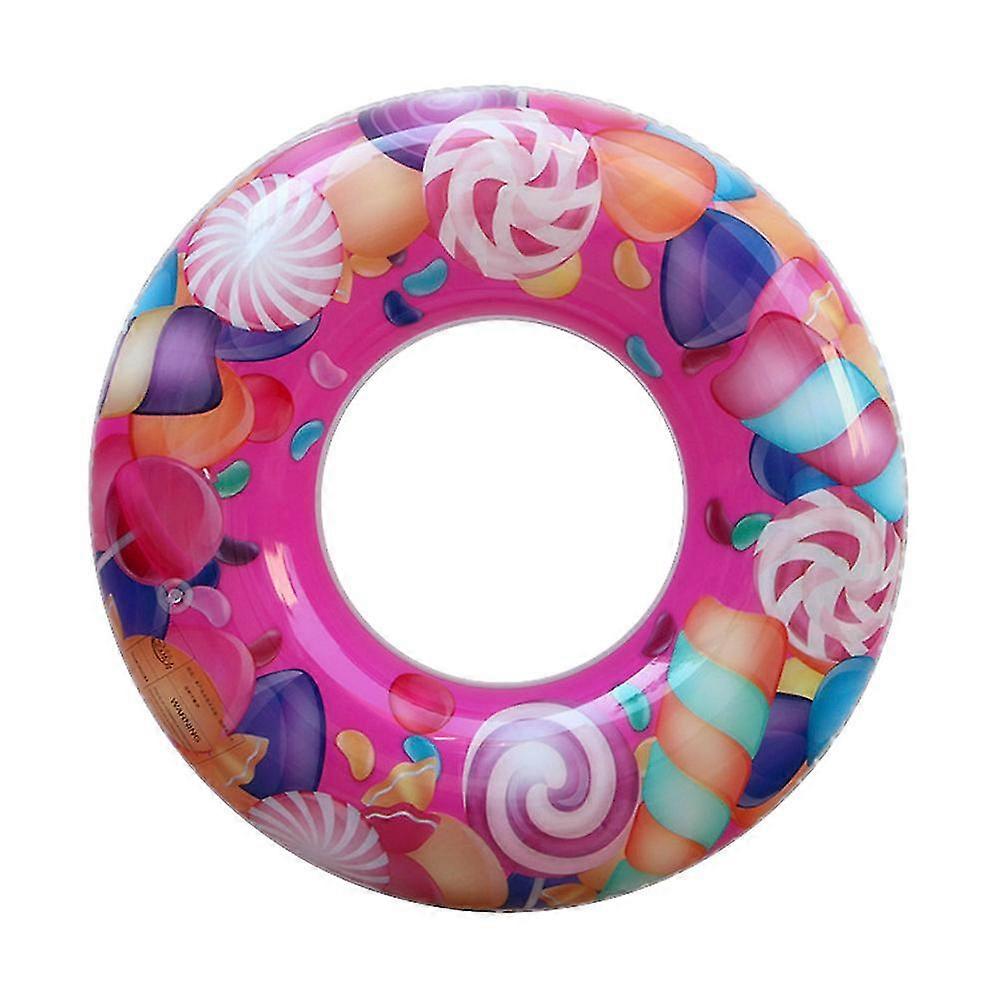 Inflatable Swim Ring - Lollipop Design for Swimming Party Decoration, Thick Tube Pool Float Toy