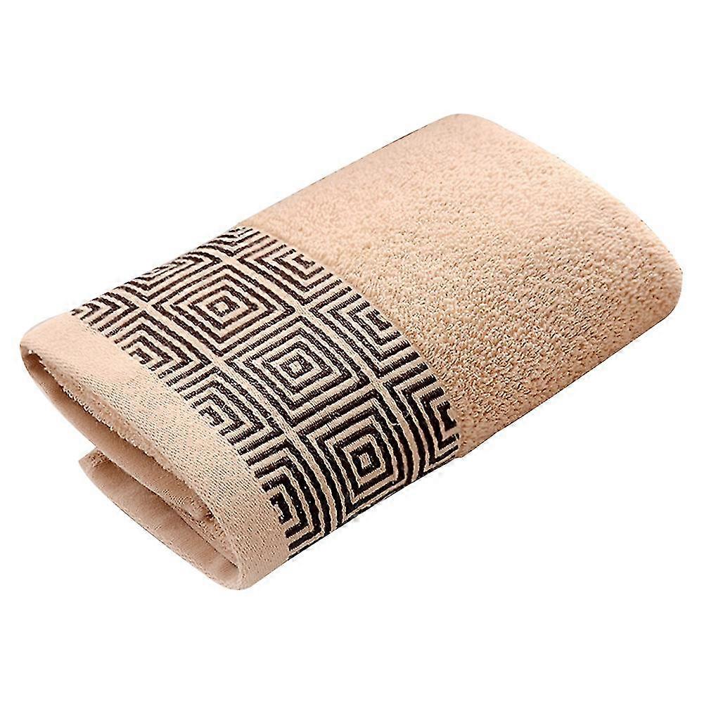 Large Brown 100% Cotton Face Towel - Thicken, Absorbent, Quick Drying