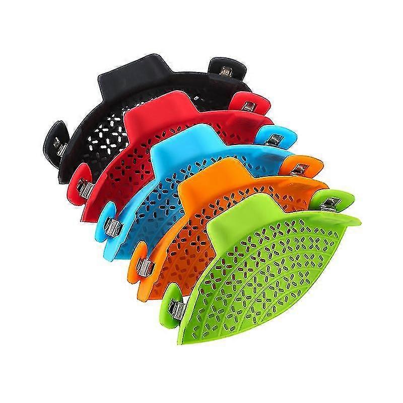 5pcs Noodle, Vegetable, And Fruit Water Filter Compatible With Various Caliber Pots And Tools, Temperature Resistant Silicone XiXi