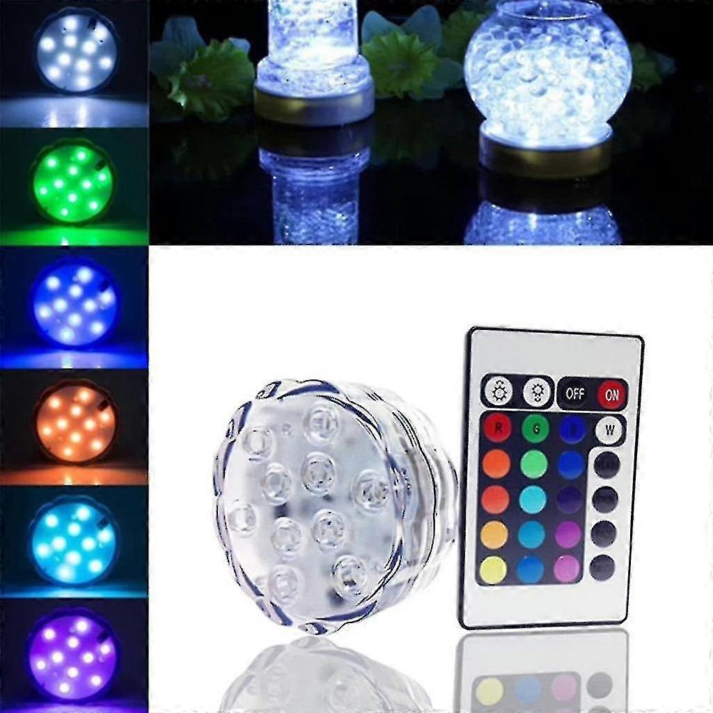 Lumières LED submersibles, Ip68 Lampes d’étang imperméables à l’eau lumineuses