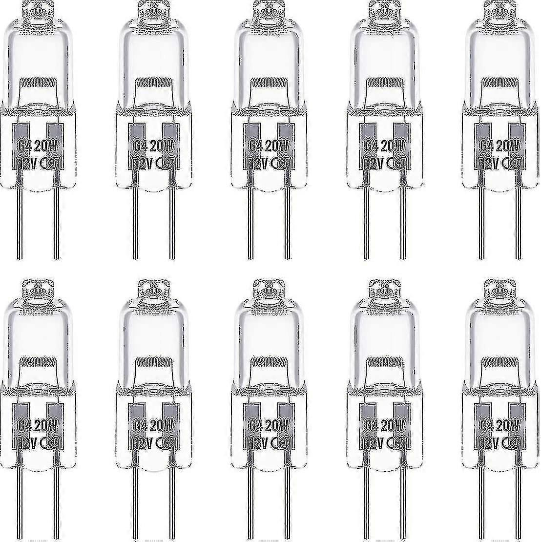 G4 נורות הלוגן 12v 20w פין הלוגן מנורת בסיס 2800k לבן חם לעמעום G4 מתח נמוך Haloge-yujia