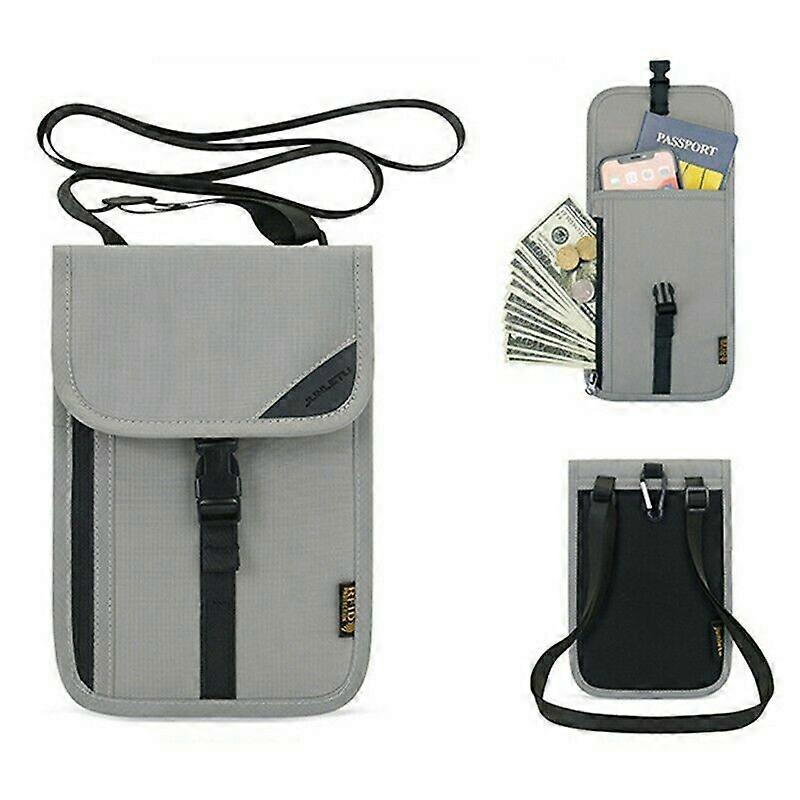 RFID Passport ID Bag Travel Multi-Functional Hanging Neck Small Ticket High